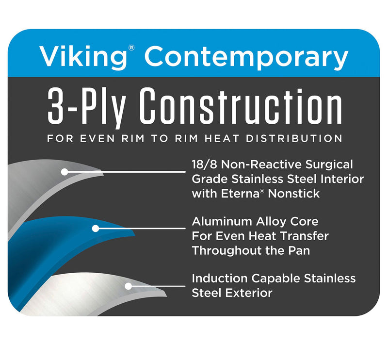 Viking Contemporary 10-Piece Stainless Steel Cokware Set — View 10