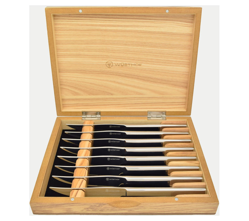Wusthof 8-Piece Stainless Mignon Steak Knife Set — Main view