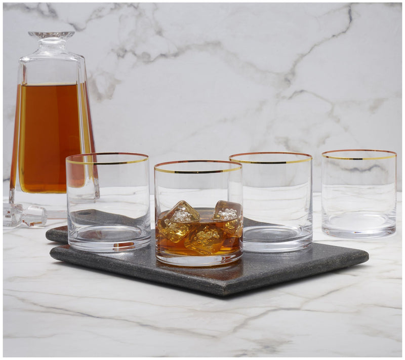 Mikasa Julie Gold Set of 4 Double-Old FashionedGlasses — View 7