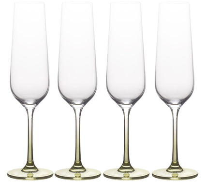 Mikasa Gianna Ombre Sage Flute Glasses, Set of4