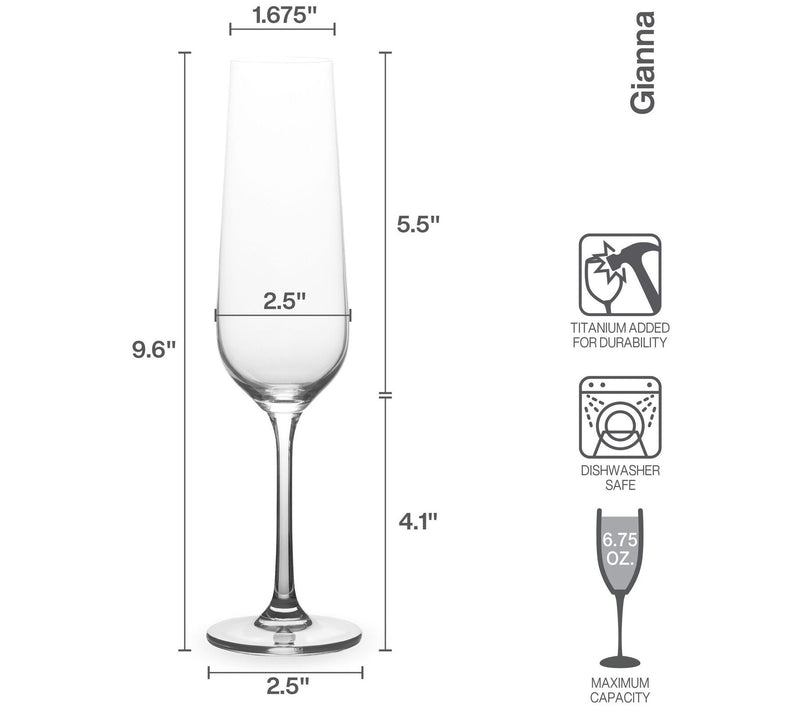 Mikasa Gianna Ombre Sage Flute Glasses, Set of4 — View 6