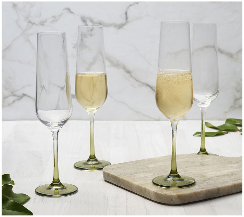 Mikasa Gianna Ombre Sage Flute Glasses, Set of4 — View 7