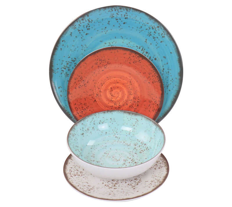 Elama Pryce 12-Piece Melamine Dinnerware Set — View 4