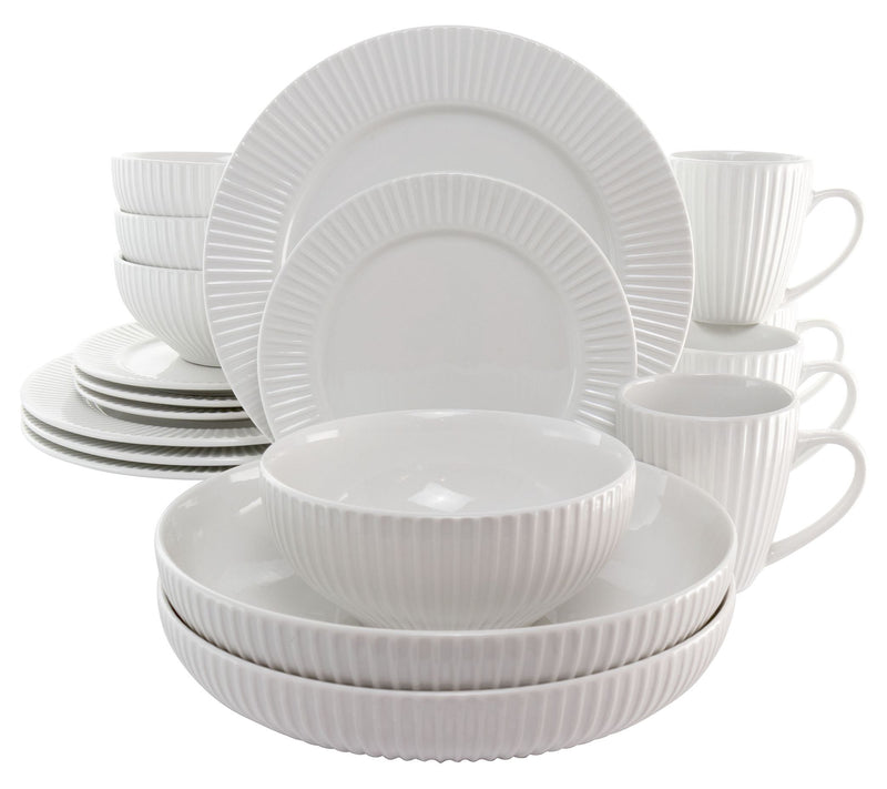 Elama Elle 18-Piece Porcelain Dinnerware Set — View 3