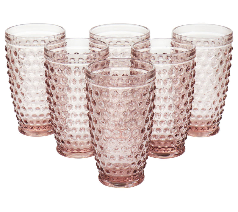 Martha Stewart Set of 6 Hobnail Glass Tumblers — View 9