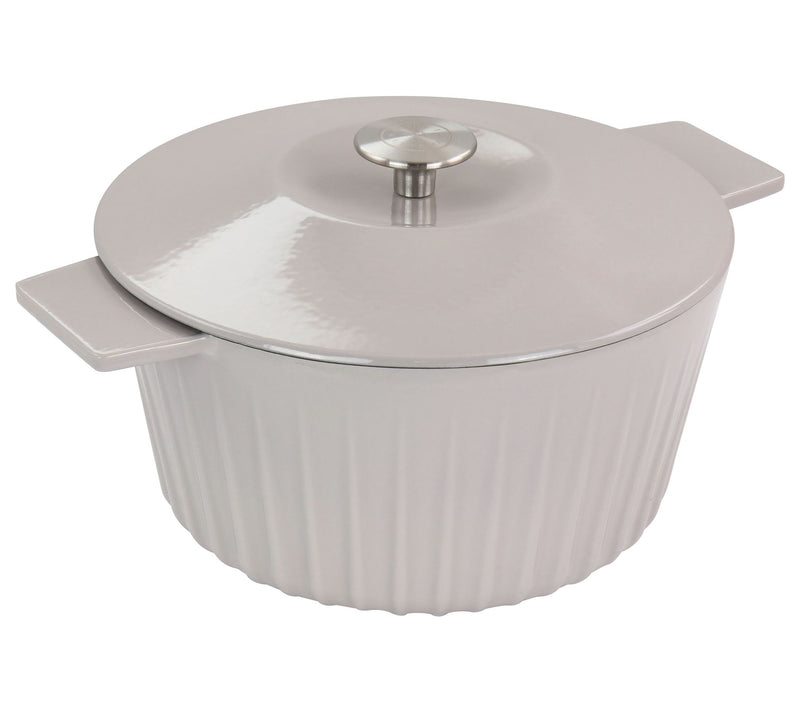 Martha Stewart 5-qt Cast Iron Embossed Dutch Oven w/ Lid — View 6