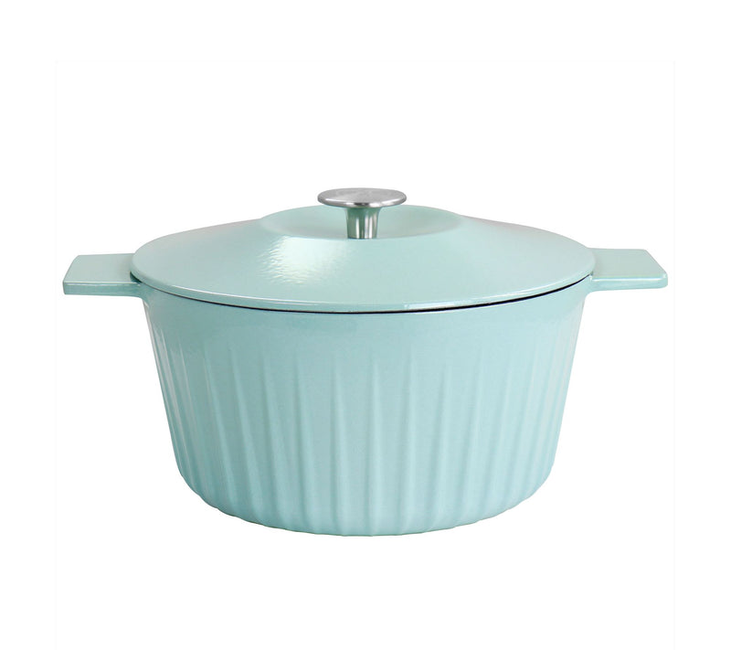 Martha Stewart 5-qt Cast Iron Embossed Dutch Oven w/ Lid — View 3