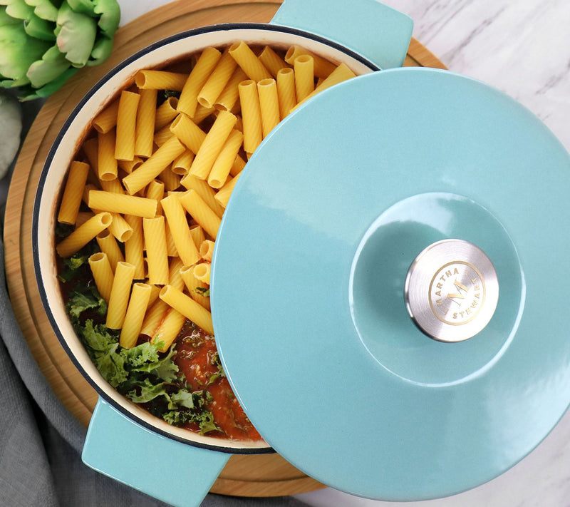 Martha Stewart 3-qt Cast Iron Embossed Dutch Oven w/ Lid — View 11