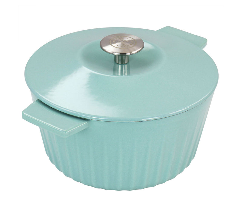 Martha Stewart 3-qt Cast Iron Embossed Dutch Oven w/ Lid — View 6