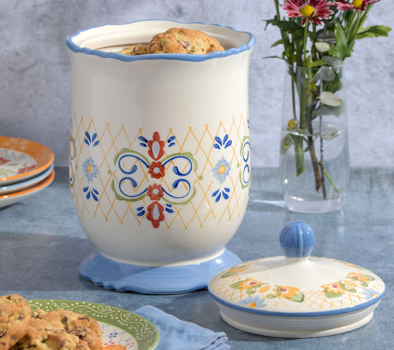 Laurie Gates Tierra 2.7-qt Hand Painted Caniste r with Lid — View 10