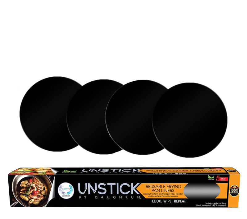 Unstick Set of 4 Reusable Frying Pan Liners — View 4