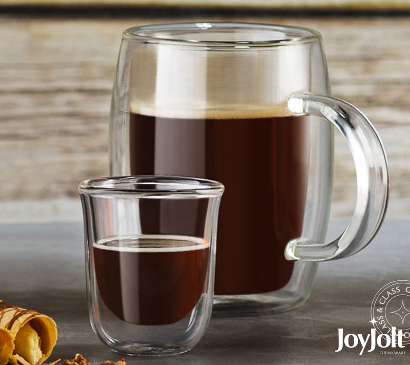 JoyJolt Set of (4) 2-oz Javaah Double-Wall Insu-lated Glasses — View 6