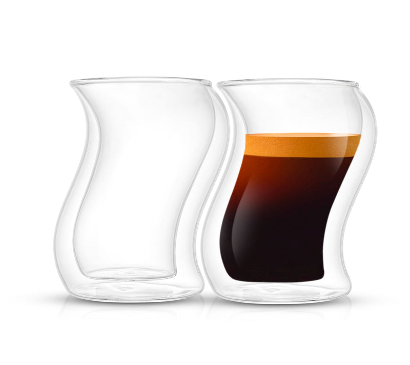 JoyJolt Set of (2) 2-oz Pivot Double-Walled Espesso Glasses — View 3