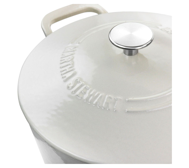 Martha Stewart Enameled Cast Iron 7-Quart Dutch Oven with Lid — View 12