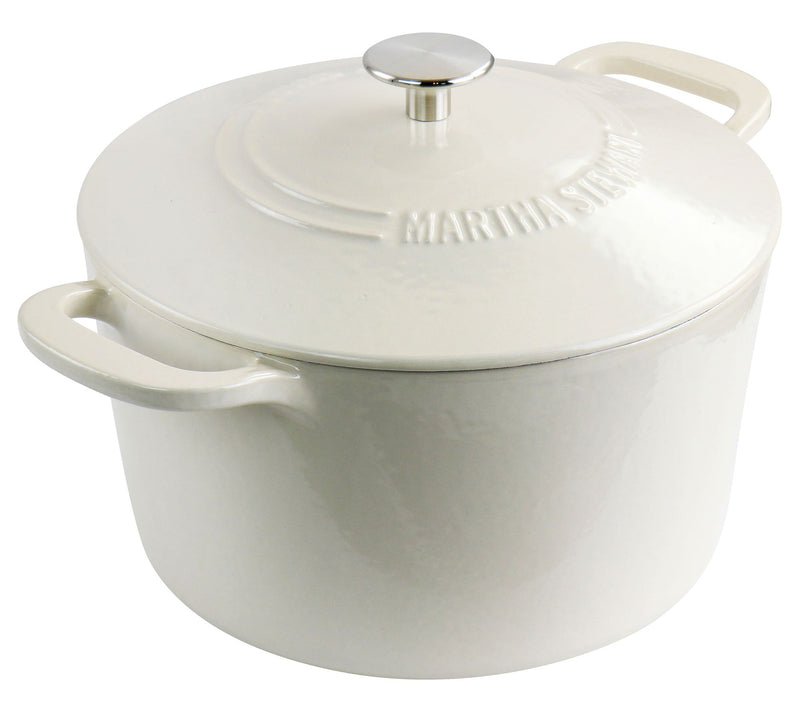 Martha Stewart Enameled Cast Iron 7-Quart Dutch Oven with Lid — View 8