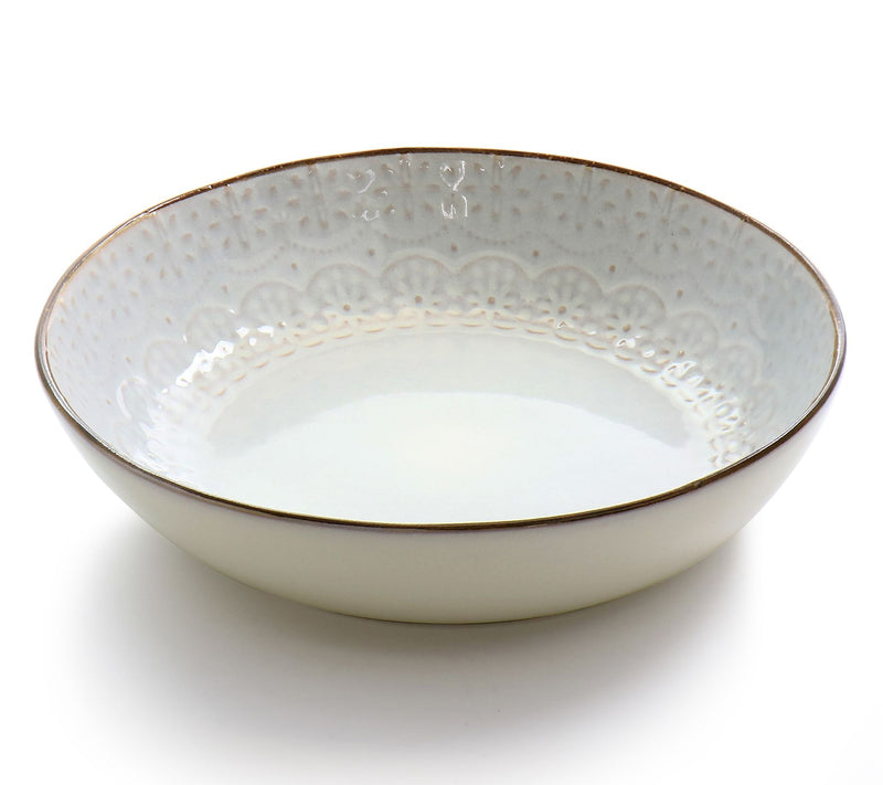Elama Countess 16-Piece Double-Bowl Stoneware Dinnerware Set — View 8