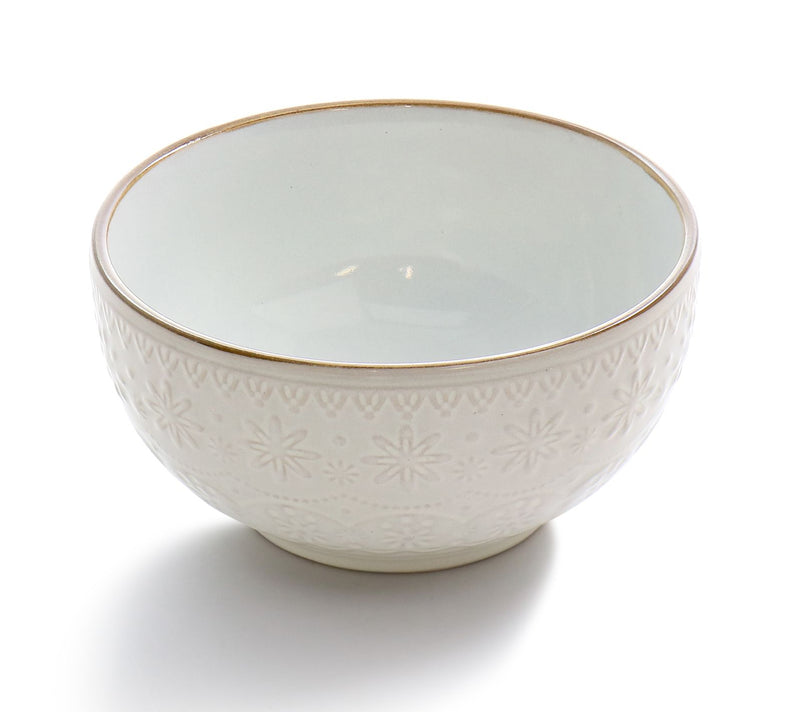 Elama Countess 16-Piece Double-Bowl Stoneware Dinnerware Set — View 9