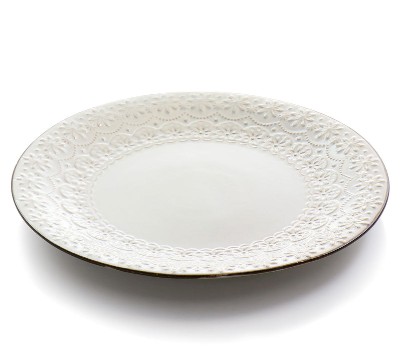Elama Countess 16-Piece Double-Bowl Stoneware Dinnerware Set — View 6