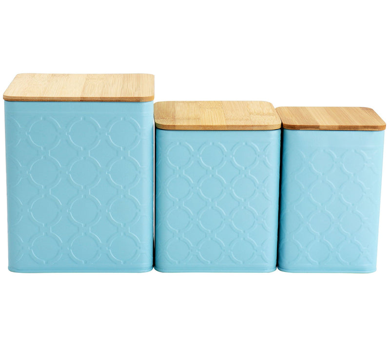 Mega Chef Set of 3 Square Iron Canisters — View 3
