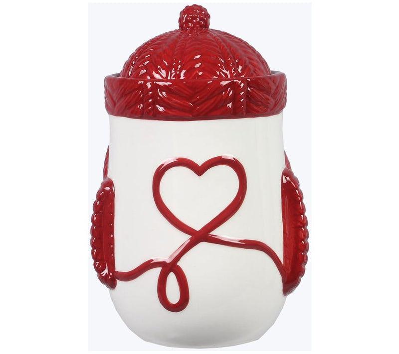 Young's Inc. Ceramic Snowman Mitt Treat Jar — View 4