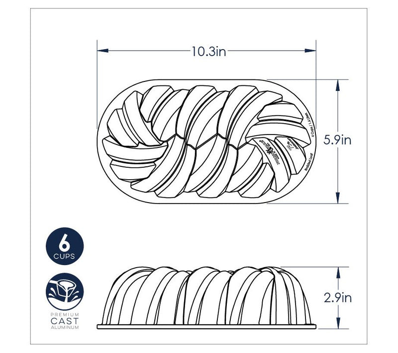 Nordic Ware Braided Loaf Pan — View 10