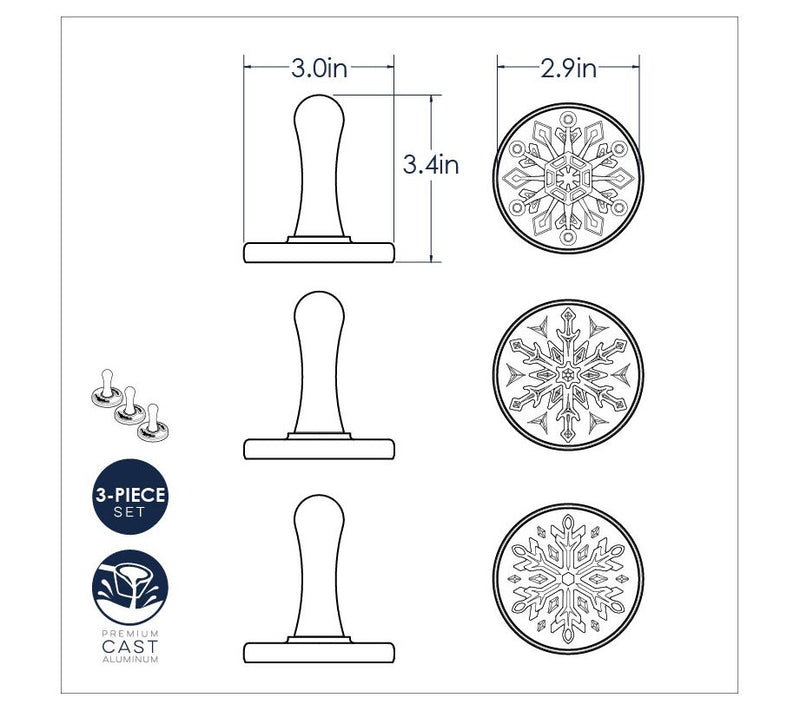 Nordic Ware 5 pc Snowflake Cookie Stamps & HalfSheet Pan Set — View 7