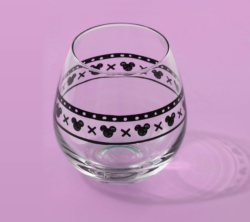 JoyJolt Set of 4 Disney Geo Picnic Mickey Stemlss Wine Glass — View 9