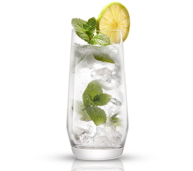 JoyJolt Set of Four 18.5-oz Gwen Crystal Highball Glasses — View 4