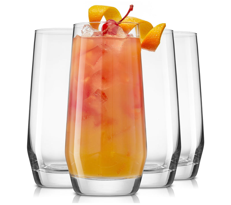 JoyJolt Set of Four 18.5-oz Gwen Crystal Highball Glasses — Main view