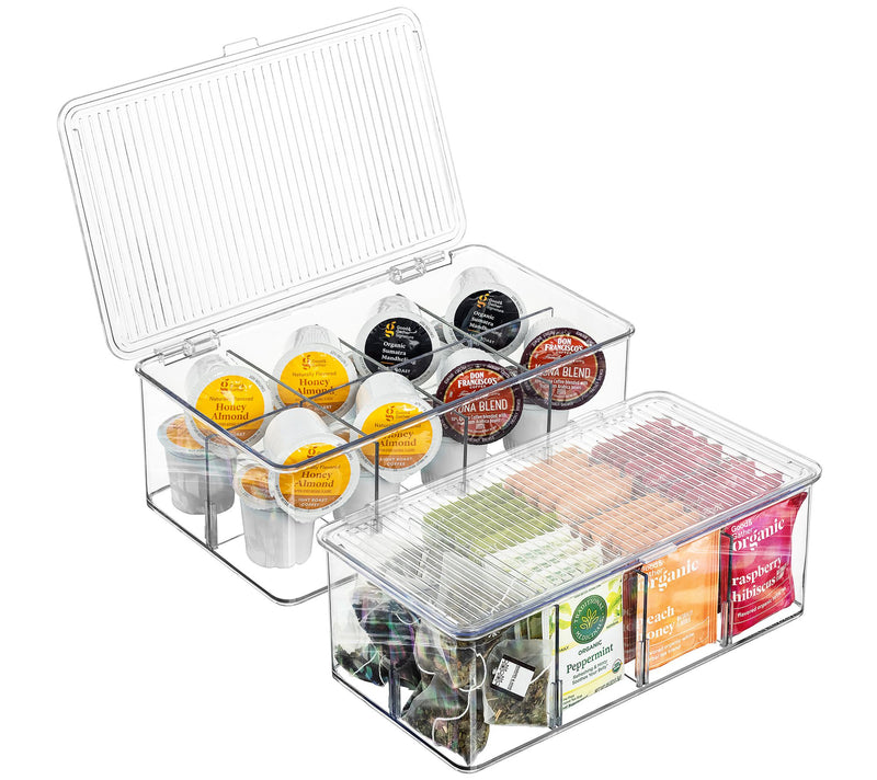 Sorbus (2) Med. & Lg. Storage Bins for Pantry with Lids — View 4