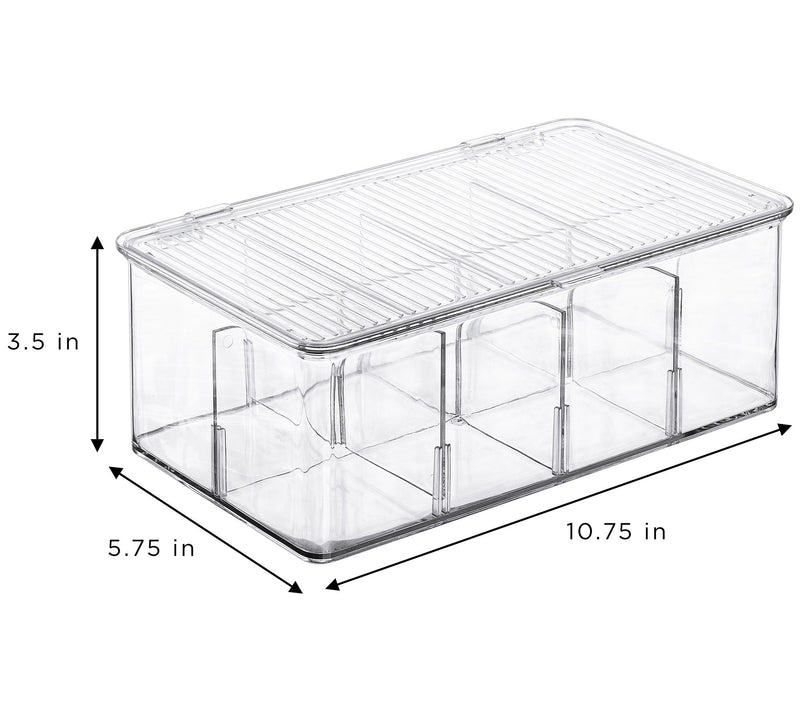 Sorbus (2) Med. & Lg. Storage Bins for Pantry with Lids — View 5