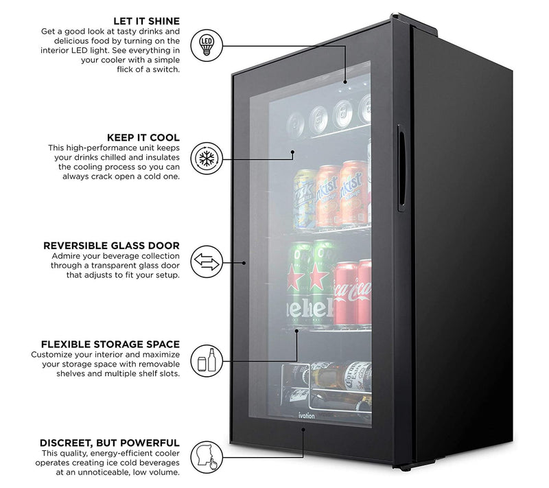 Ivation 101 Can Mini Refrigerator — View 4