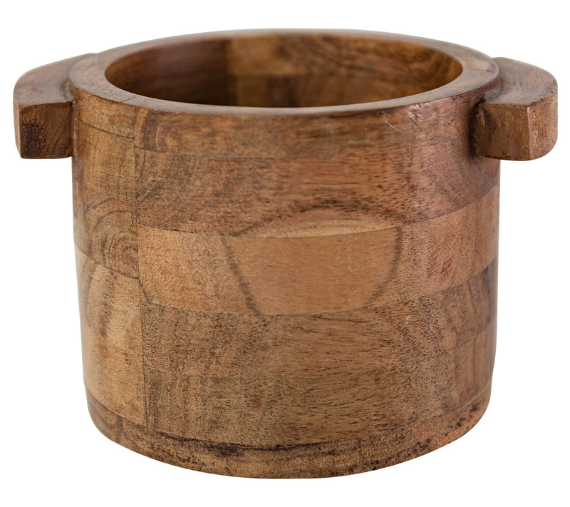 Foreside Home & Garden Handled Acacia Wood Pinc h Bowl — Main view