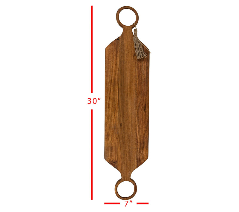 Foreside Home & Garden O-Handle Acacia Wood Serving Board — View 6