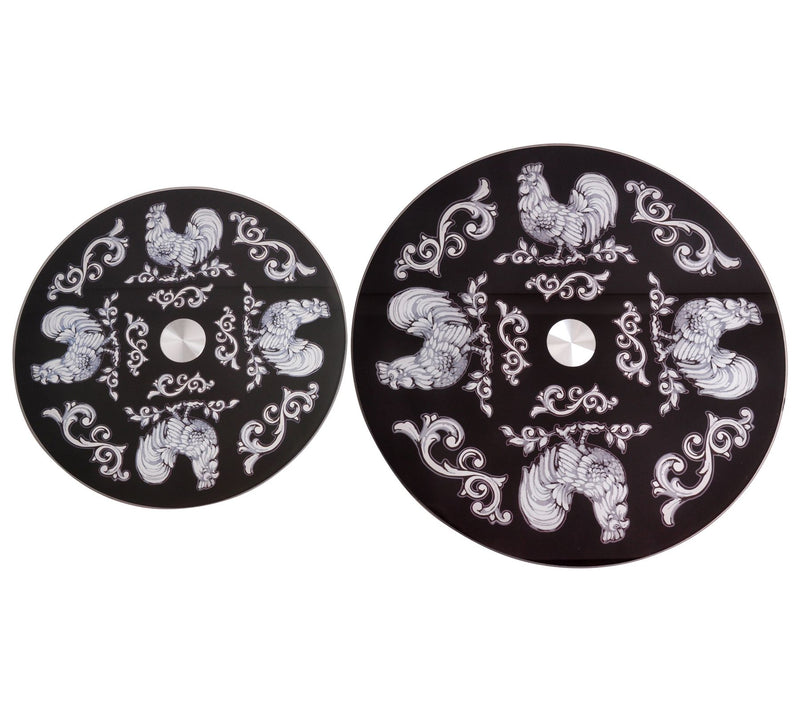 Temp-tations Doodle Doo 10" & 13" Tempered Glass Lazy Susans — View 5