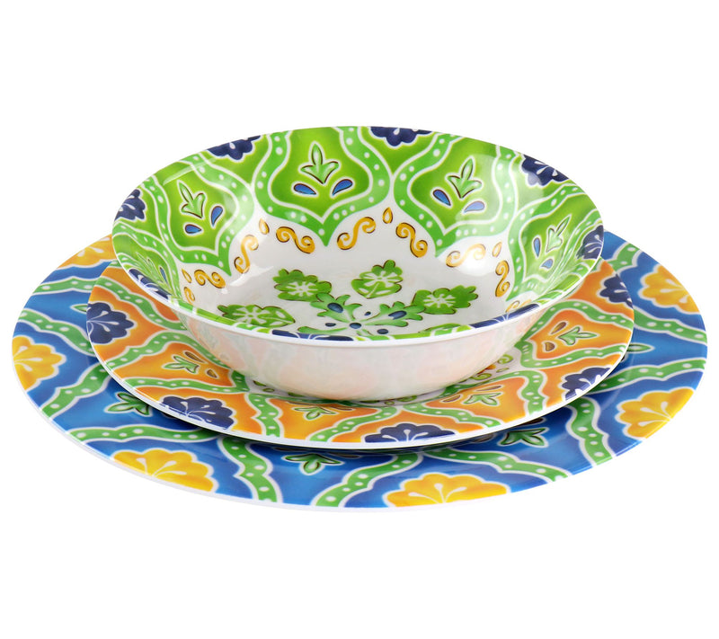 Elama Stapanya 12-Piece Melamine Dinnerware Set — View 5