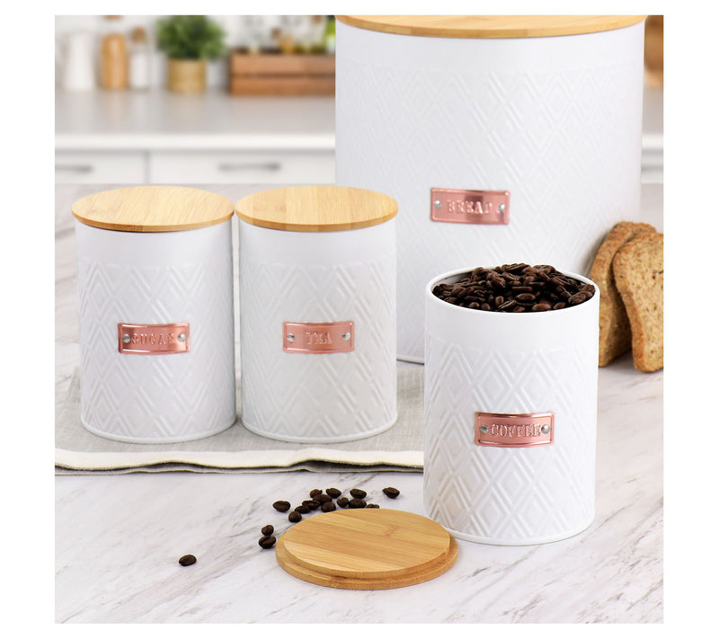 MegaChef 4-Piece Argyle Kitchen Food Storage & Org Set — View 7