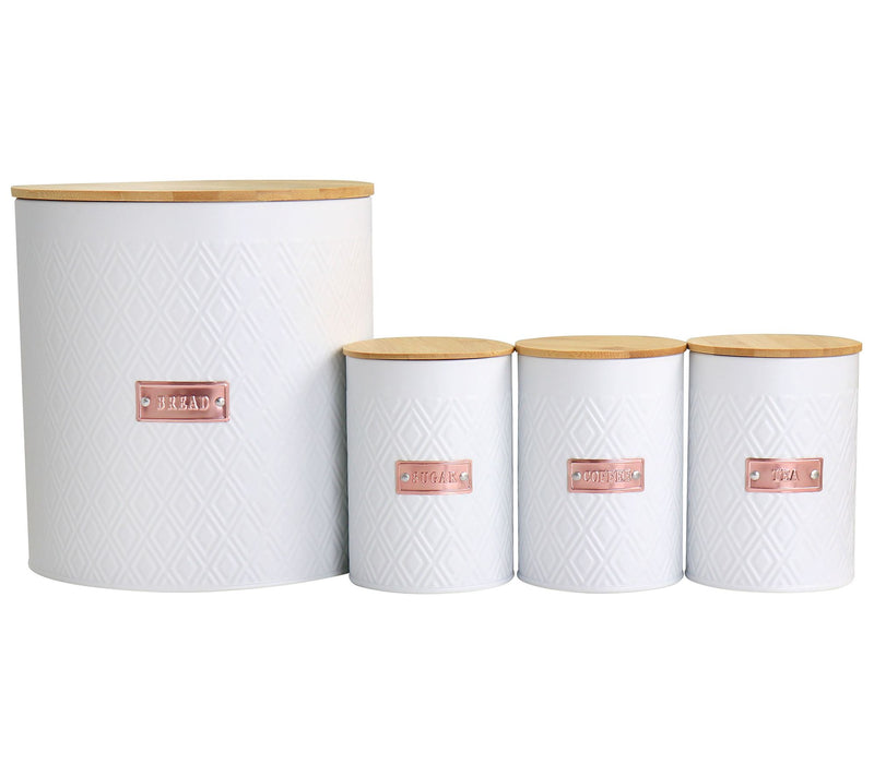 MegaChef 4-Piece Argyle Kitchen Food Storage & Org Set — Main view