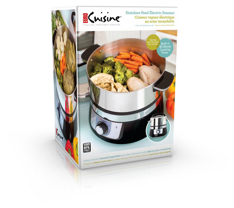 Euro Cuisine Stainless Steel Electric Food Steamer — View 8