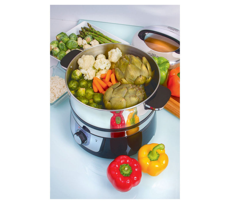 Euro Cuisine Stainless Steel Electric Food Steamer — View 6