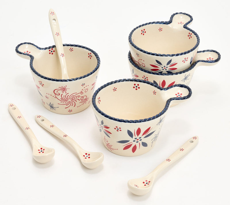 Temp-tations Seasonal Set of 4 Petite Serving Bowls w/ Spoons — Main view