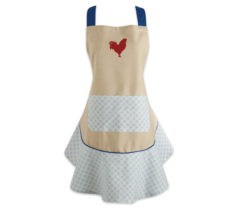 Design Imports Red Rooster Ruffle Apron — Main view