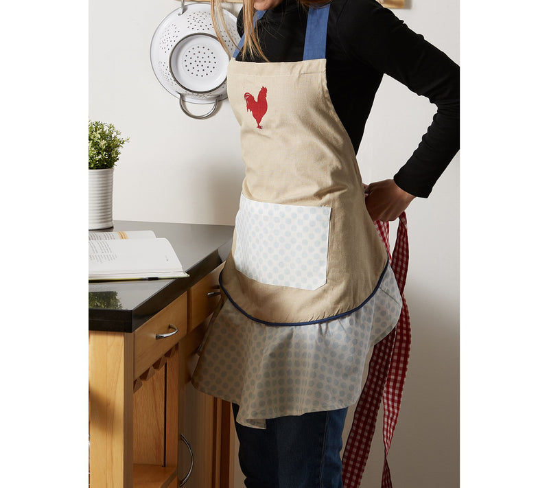 Design Imports Red Rooster Ruffle Apron — View 7