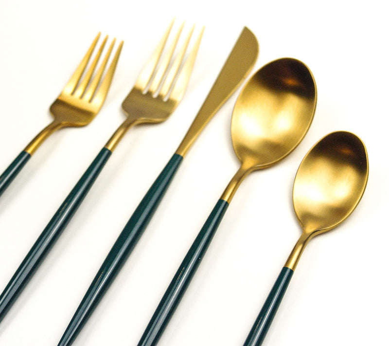 BFF Collection 20-Piece Service for 4 Goldtone Flatware Set — View 4