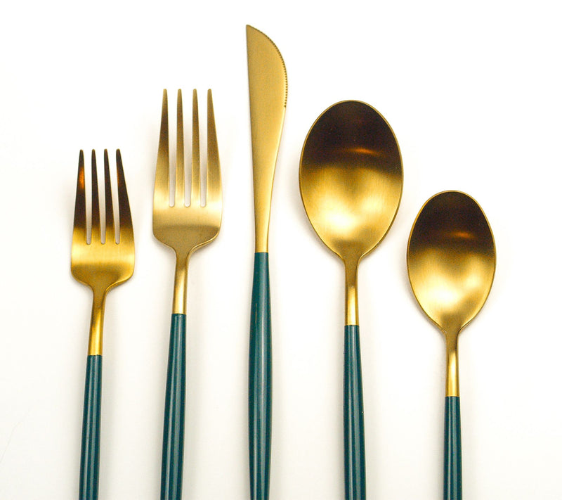 BFF Collection 20-Piece Service for 4 Goldtone Flatware Set — View 2