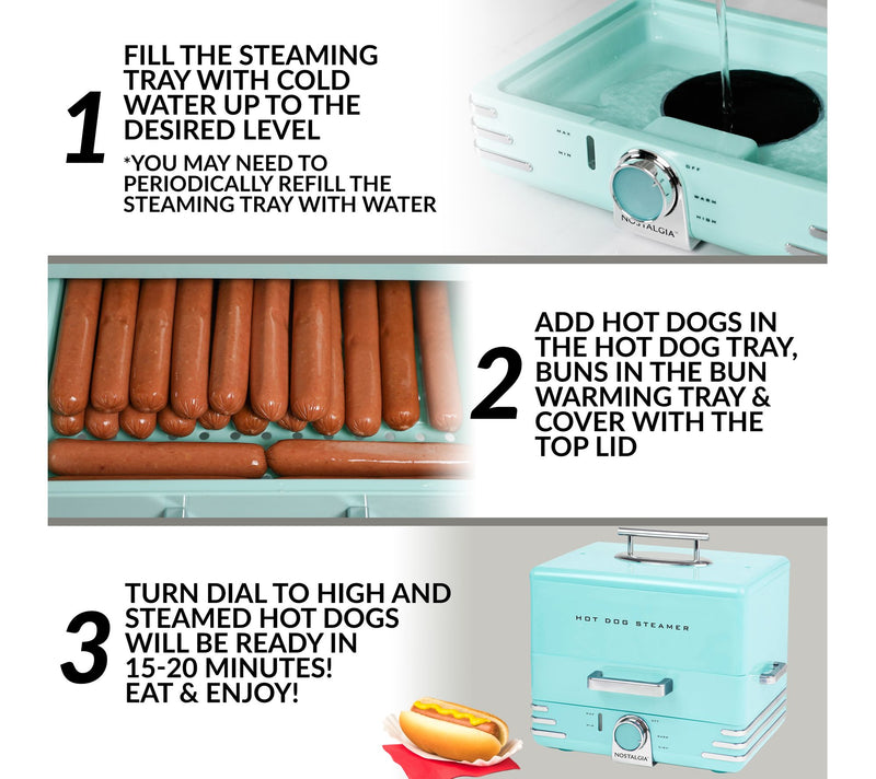 Nostalgia Hot Dog Steamer — View 6