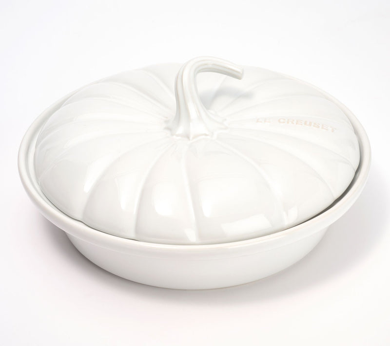 Le Creuset 9" Figural Stoneware Pumpkin Baker w/ Lid — View 13
