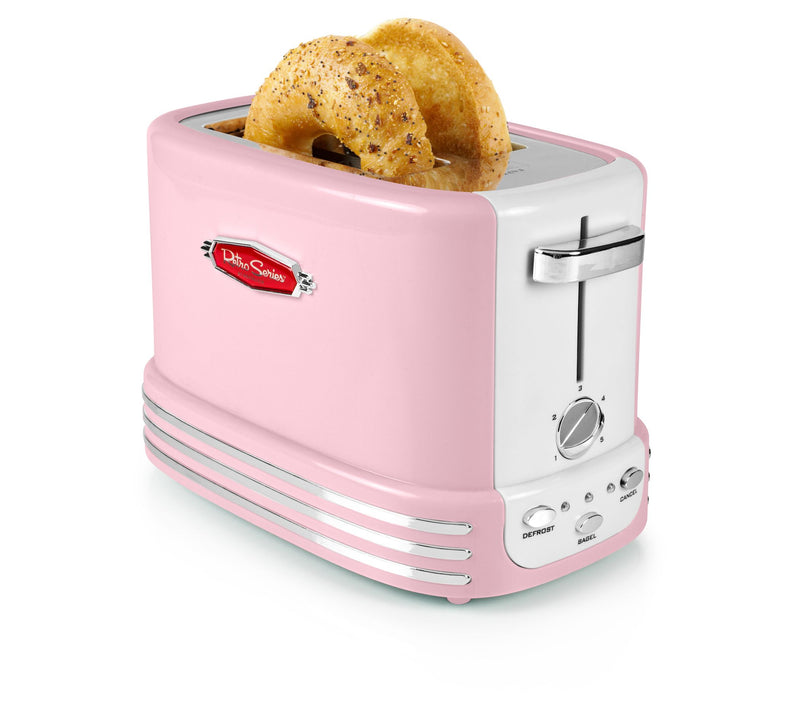 Nostalgia Retro 2-Slice Bagel Toaster Pink — Main view