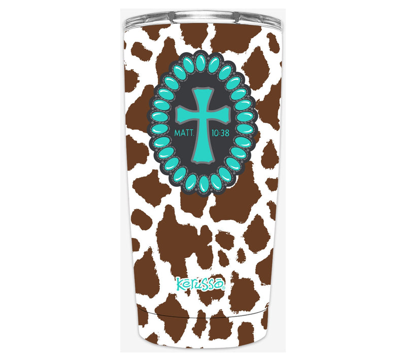 Kerusso 20-oz Dual Wall Tumbler - Cowhide Cross — Main view