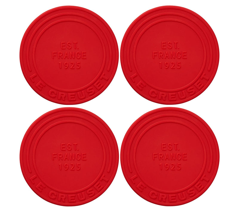 Le Creuset Set of (4) 4" Silicone Coasters — View 15